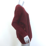 Uma Wang Oversized Crewneck Sweater Burgundy Stretch Mohair Size Small
