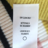 FRAME Baja Striped Ribbed Knit Midi Dress Citrine/Multi Size Medium NEW