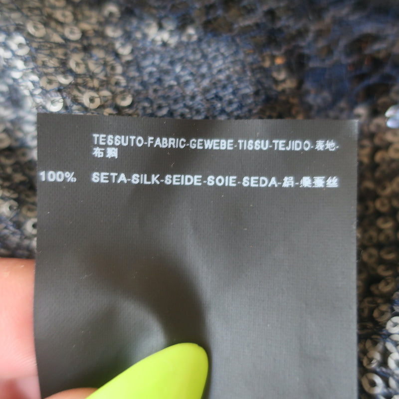 Balenciaga 2010 Sequined Shrug Jacket Gray &amp; Black Silk Size 38
