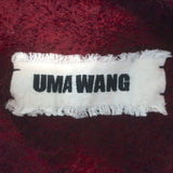 Uma Wang Oversized Crewneck Sweater Burgundy Stretch Mohair Size Small