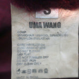 Uma Wang Oversized Crewneck Sweater Burgundy Stretch Mohair Size Small