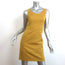 Balenciaga Sleeveless Mini Dress Mustard Stretch Crepe Size 38