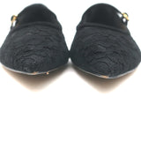 Gianvito Rossi Claudia Lace Pointed Toe Ballet Flats Black Size 39