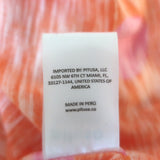 Pitusa Polka Dot Sevillana Ruffled Maxi Dress Orange/Pink Size Petite NEW