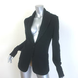 James Perse Shawl Collar Cotton Knit Blazer Black Size 3 One-Button Jacket