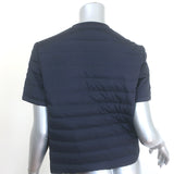 Brunello Cucinelli Monili-Trim Short Sleeve Down Puffer Jacket Black Size 42