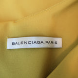 Balenciaga Sleeveless Mini Dress Mustard Stretch Crepe Size 38