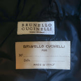 Brunello Cucinelli Monili-Trim Short Sleeve Down Puffer Jacket Black Size 42