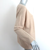 Nili Lotan Cashmere Boyfriend Sweater Beige Size Medium
