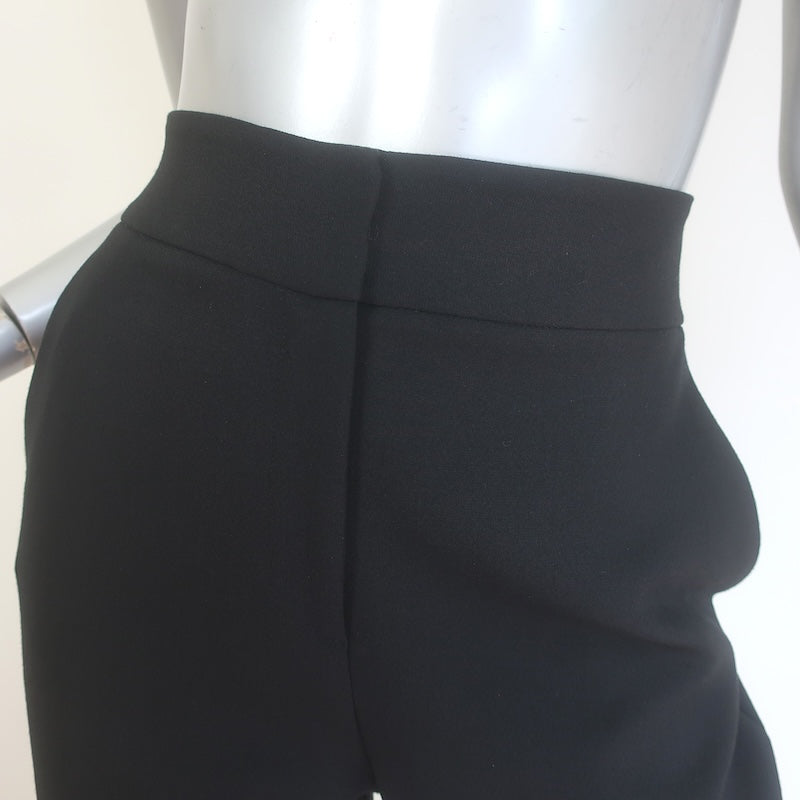 Veronica Beard Lebone Wide Leg Pants Black Stretch Suiting Size 6