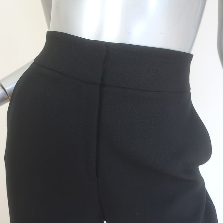 Veronica Beard Lebone Wide Leg Pants Black Stretch Suiting Size 6