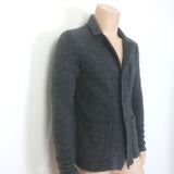 James Perse Unstructured Brushed-Knit Blazer Charcoal Size 0 Three-Button Jacket