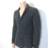 James Perse Unstructured Brushed-Knit Blazer Charcoal Size 0 Three-Button Jacket