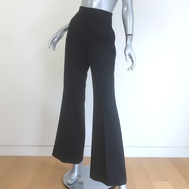 Veronica Beard Lebone Wide Leg Pants Black Stretch Suiting Size 6