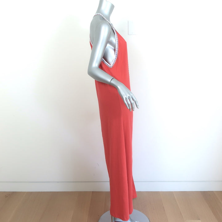 Pitusa Pima Sundress Blood Orange Cotton-Modal Size Standard Sleeveless Maxi NEW