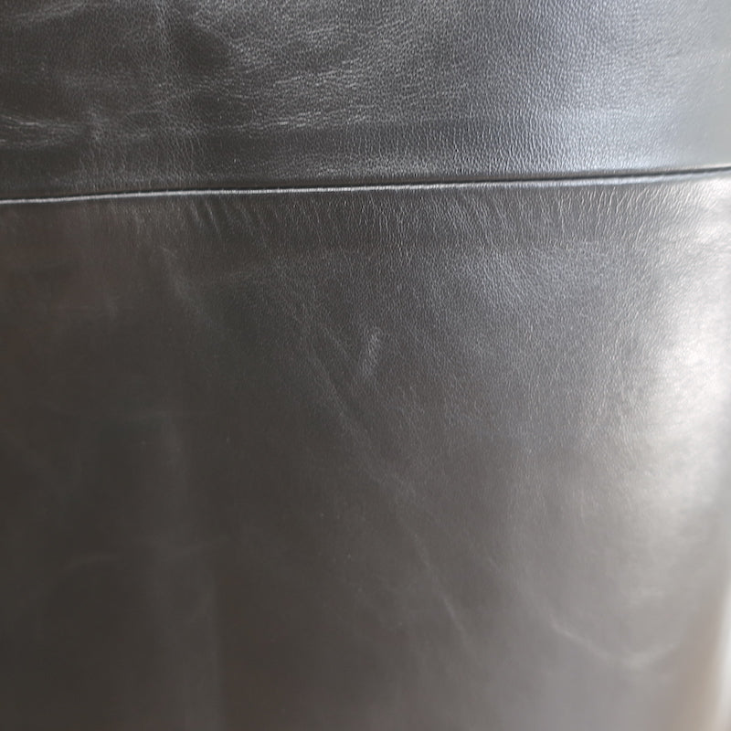 Givenchy Zip-Front Ruffled Leather Pencil Skirt Black Size 38