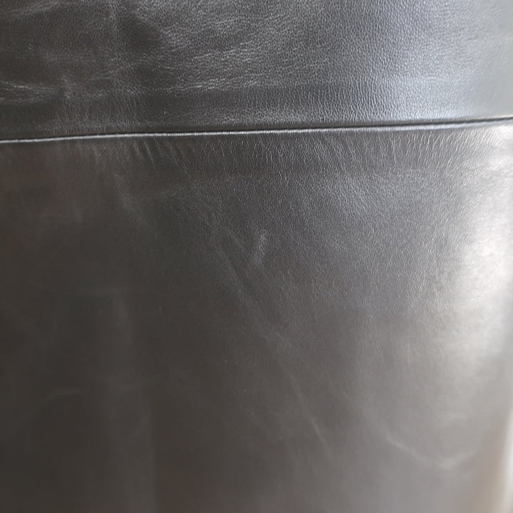 Givenchy Zip-Front Ruffled Leather Pencil Skirt Black Size 38