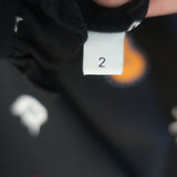 Sandro Wendy Tattoo Print Mini Dress Black Silk Size 2