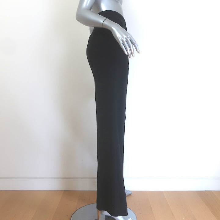 Veronica Beard Lebone Wide Leg Pants Black Stretch Suiting Size 6