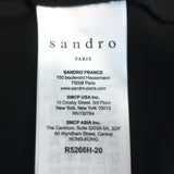 Sandro Wendy Tattoo Print Mini Dress Black Silk Size 2