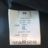 Givenchy Zip-Front Ruffled Leather Pencil Skirt Black Size 38