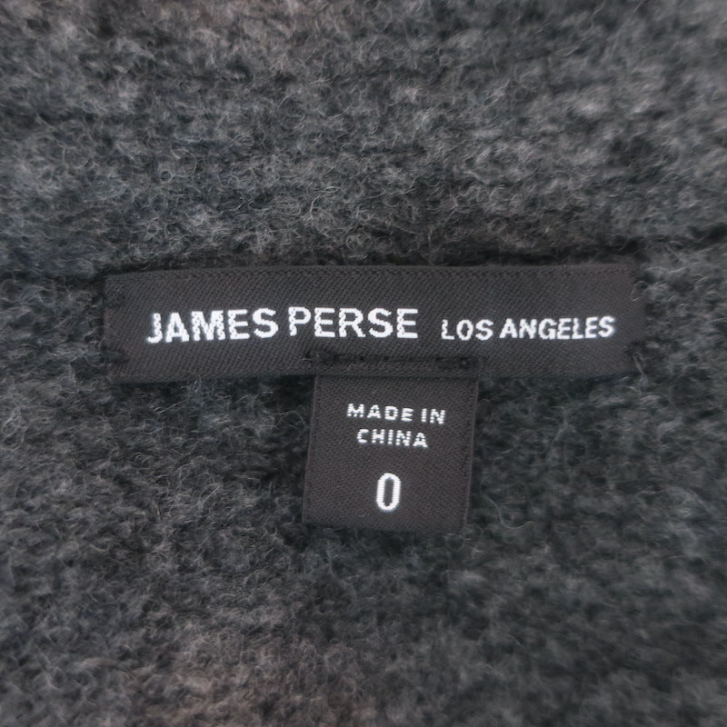 James Perse Unstructured Brushed-Knit Blazer Charcoal Size 0 Three-Button Jacket