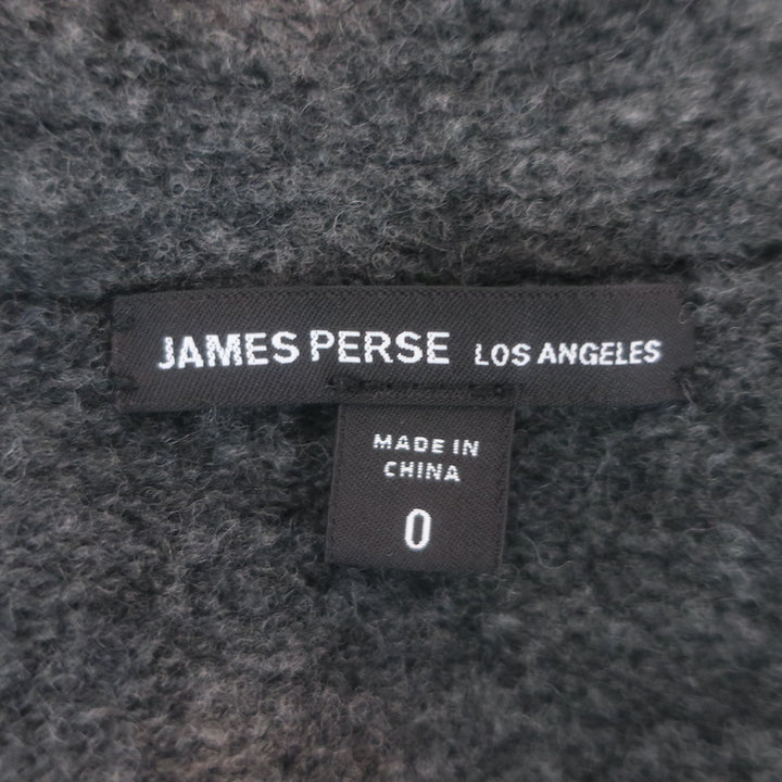 James Perse Unstructured Brushed-Knit Blazer Charcoal Size 0 Three-Button Jacket