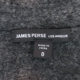 James Perse Unstructured Brushed-Knit Blazer Charcoal Size 0 Three-Button Jacket