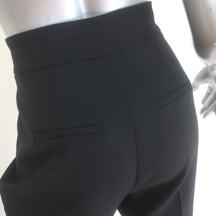 Veronica Beard Lebone Wide Leg Pants Black Stretch Suiting Size 6