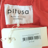 Pitusa Pima Sundress Blood Orange Cotton-Modal Size Standard Sleeveless Maxi NEW