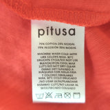 Pitusa Pima Sundress Blood Orange Cotton-Modal Size Standard Sleeveless Maxi NEW