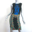 Etro Sleeveless Sheath Dress Black/Multi Paisley Print Stretch Crepe Size 40