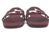 Gucci Palma Interlocking G Slide Sandals Burgundy Rubber Size 39
