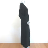 Jenni Kayne Kate Tie-Waist Maxi Dress Black Crepe Size Medium