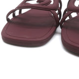 Gucci Palma Interlocking G Slide Sandals Burgundy Rubber Size 39