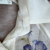 Zimmermann Natura Flip Belted Mini Dress Cream Floral Print Organza Size 0P