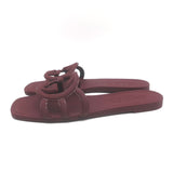 Gucci Palma Interlocking G Slide Sandals Burgundy Rubber Size 39