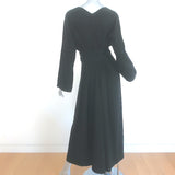 Jenni Kayne Kate Tie-Waist Maxi Dress Black Crepe Size Medium