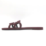 Gucci Palma Interlocking G Slide Sandals Burgundy Rubber Size 39