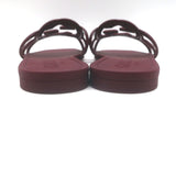 Gucci Palma Interlocking G Slide Sandals Burgundy Rubber Size 39