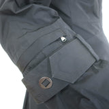 KAUFMANFRANCO Hooded Peplum Coat Black Taffeta Size 6 Zip-Up Jacket