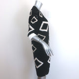 Chanel 20P Intarsia Knit Short Sleeve Long Cardigan Black Cotton-Hemp Size 40