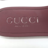 Gucci Palma Interlocking G Slide Sandals Burgundy Rubber Size 39