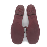 Gucci Palma Interlocking G Slide Sandals Burgundy Rubber Size 39