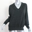 Equipment V-Neck Sweater Lucinda Black Metallic Wool-Blend Size Medium