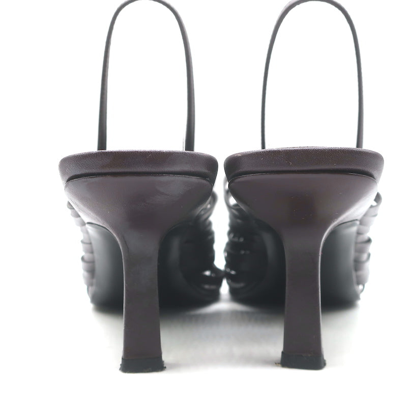 The Row Woven Leather Slingback Mules Espresso Size 40