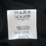 Alexander McQueen Sequined Asymmetric Halter Top Black Crepe Size 40