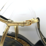 Sergio Rossi Espadrille Wedge Sandals Easy Puzzle Black Cutout Suede Size 37.5