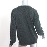 Equipment V-Neck Sweater Lucinda Black Metallic Wool-Blend Size Medium