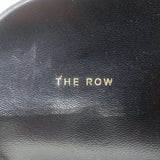 The Row Hugh Toe Ring Slide Sandals Black Grained Leather Size 39